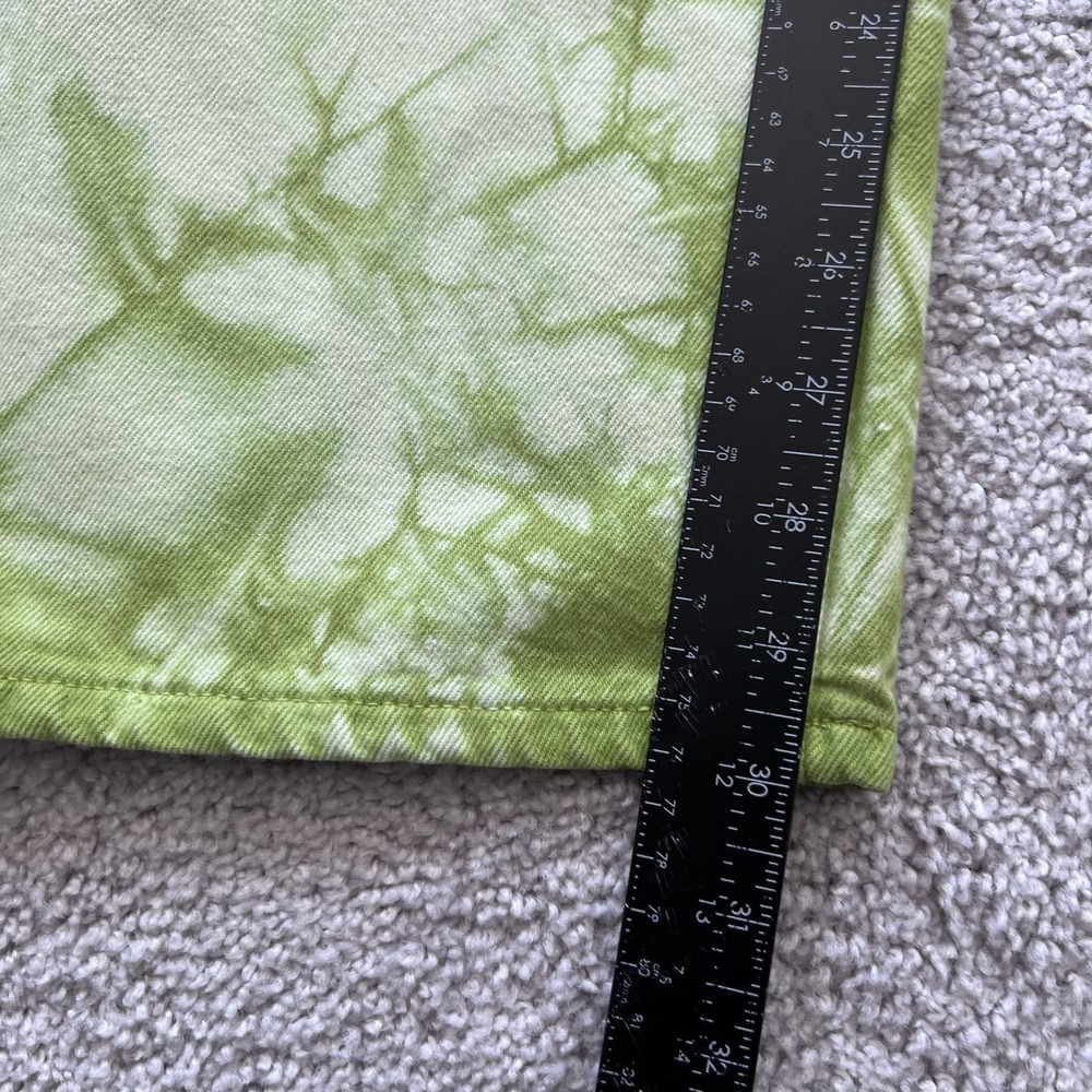 Wandler Magnolia Wide Leg Jeans Womens 31 Green High Rise Made Italy Tie Dye - Picture 14 of 16